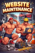 Website maintenance chaos in action.webp
