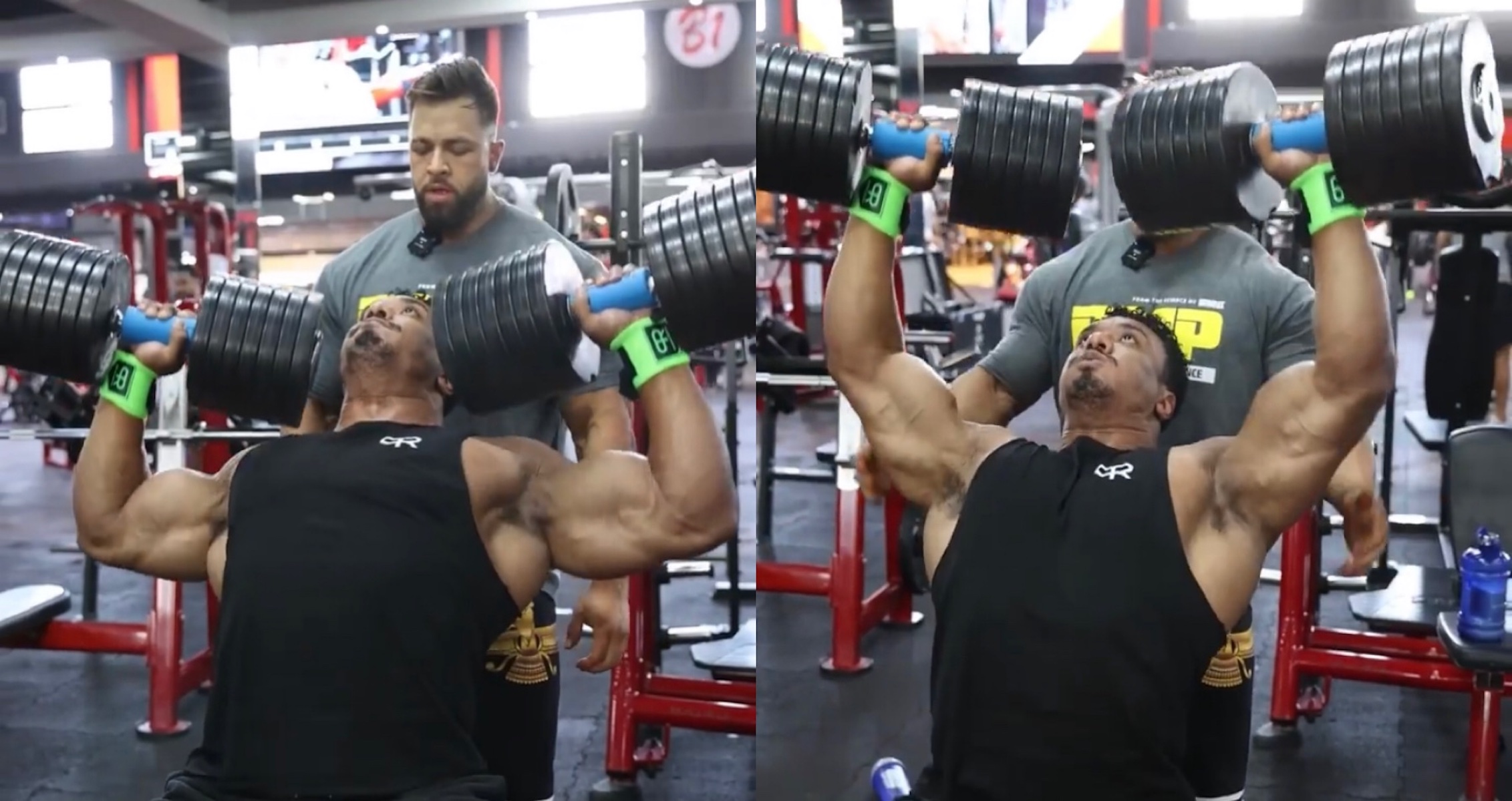 Larry Wheels Sets New PR With 140lb Shoulder Press For 17 Reps