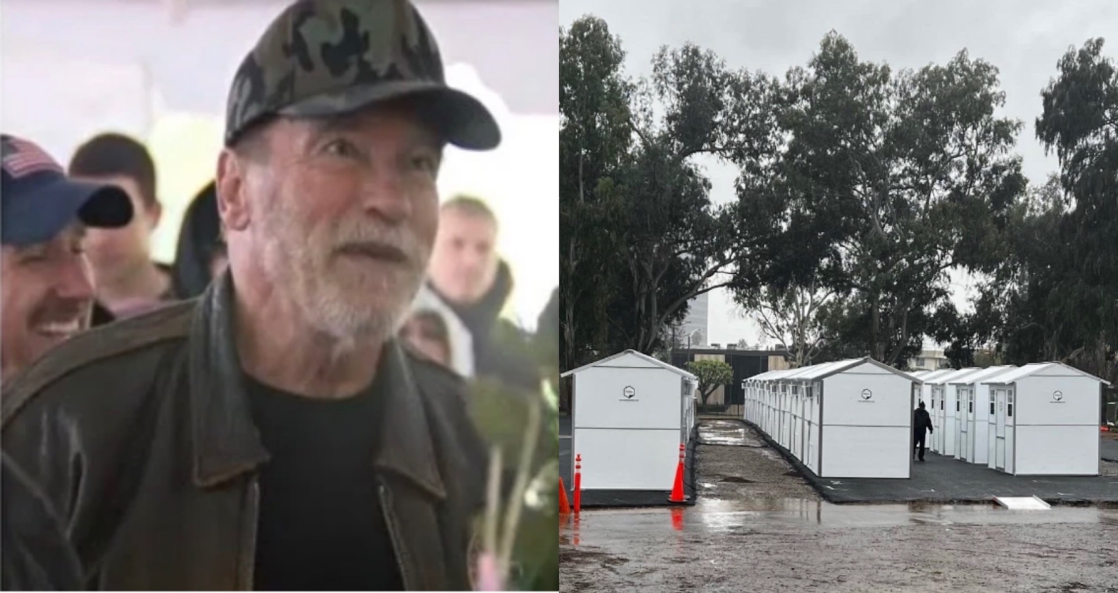 Arnold Schwarzenegger donates 25 tiny homes to homeless veterans in California