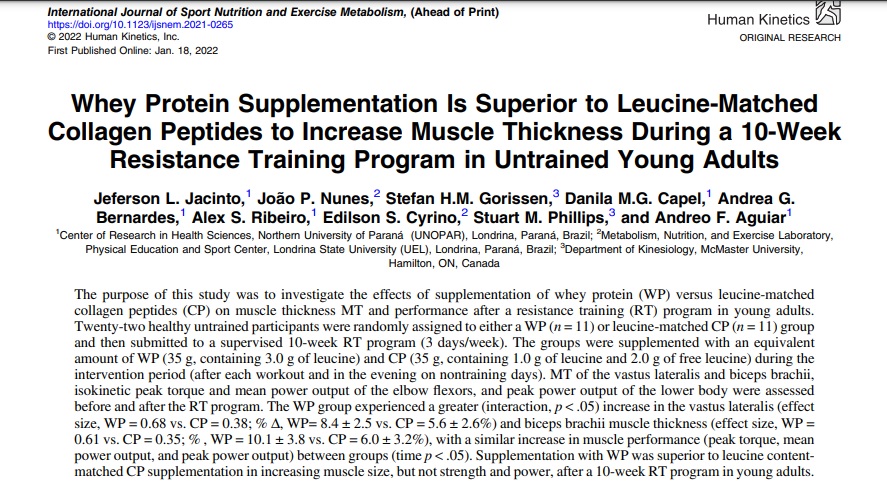 Collagen Peptides Still Suck For Muscle Recovery