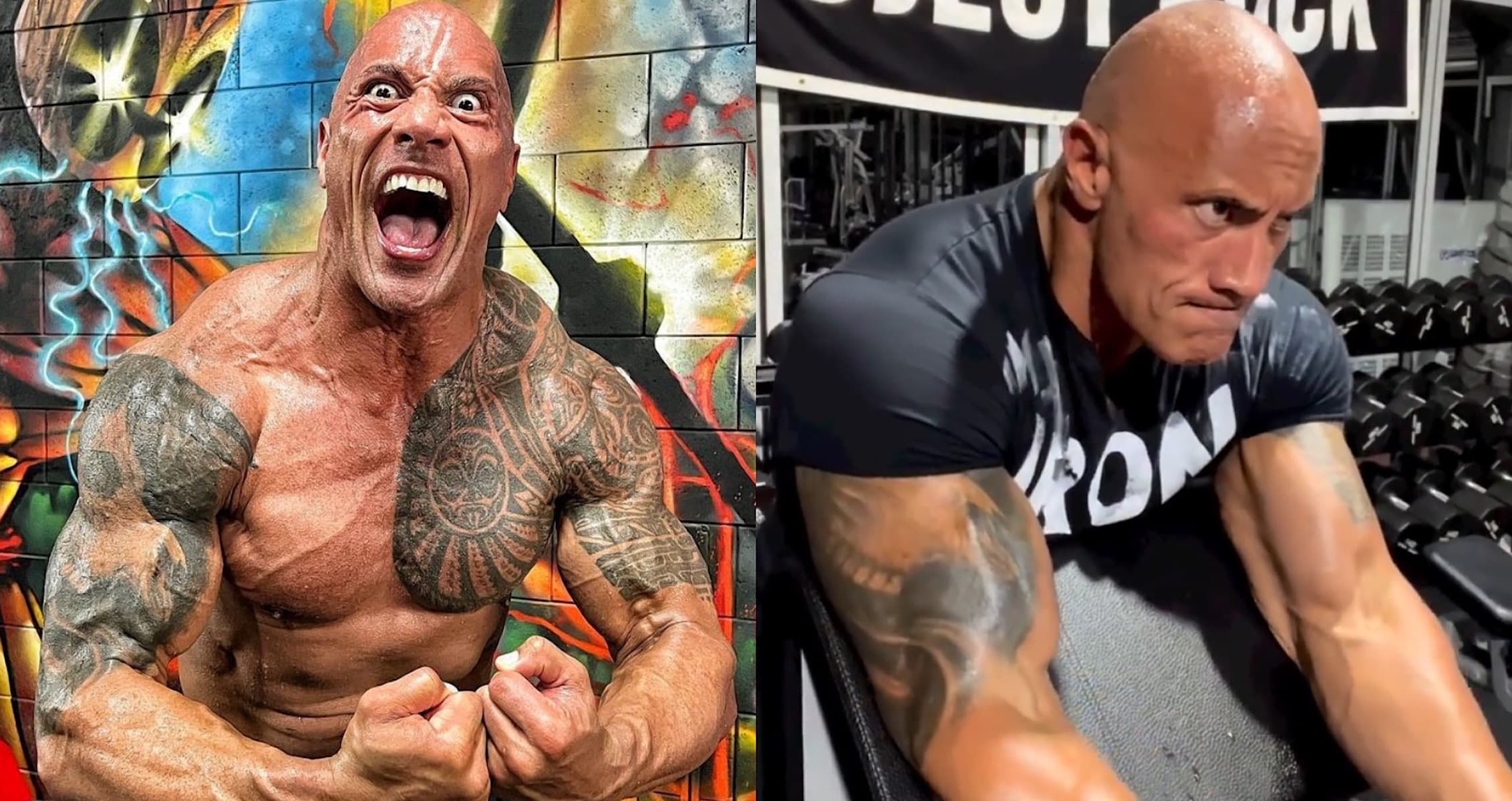 The Rock and His Coach Share 3 Bicep Thrashing Exercises