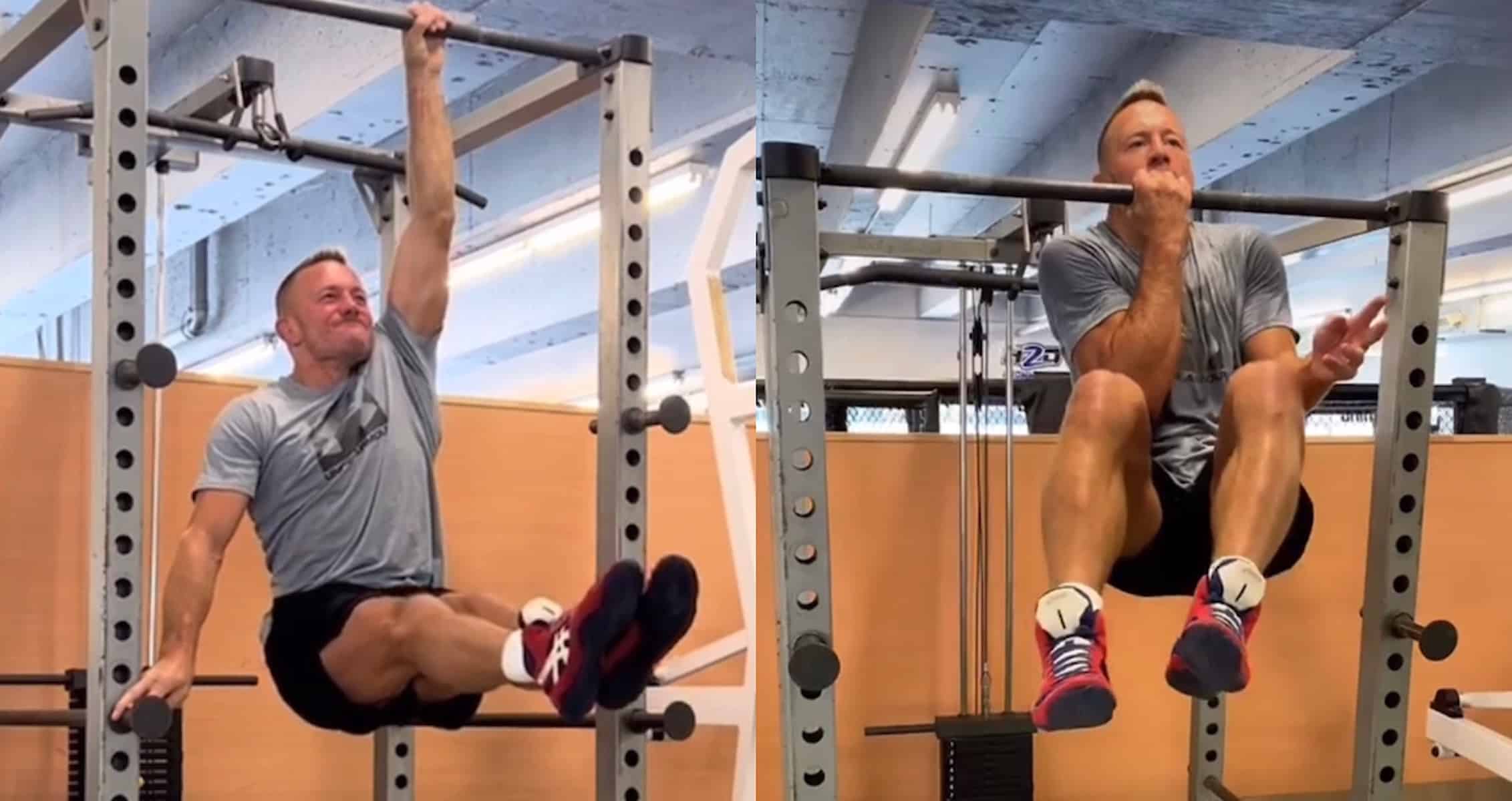 Former UFC Champ Georges St-Pierre Shows His Training for One-Arm Pull Ups