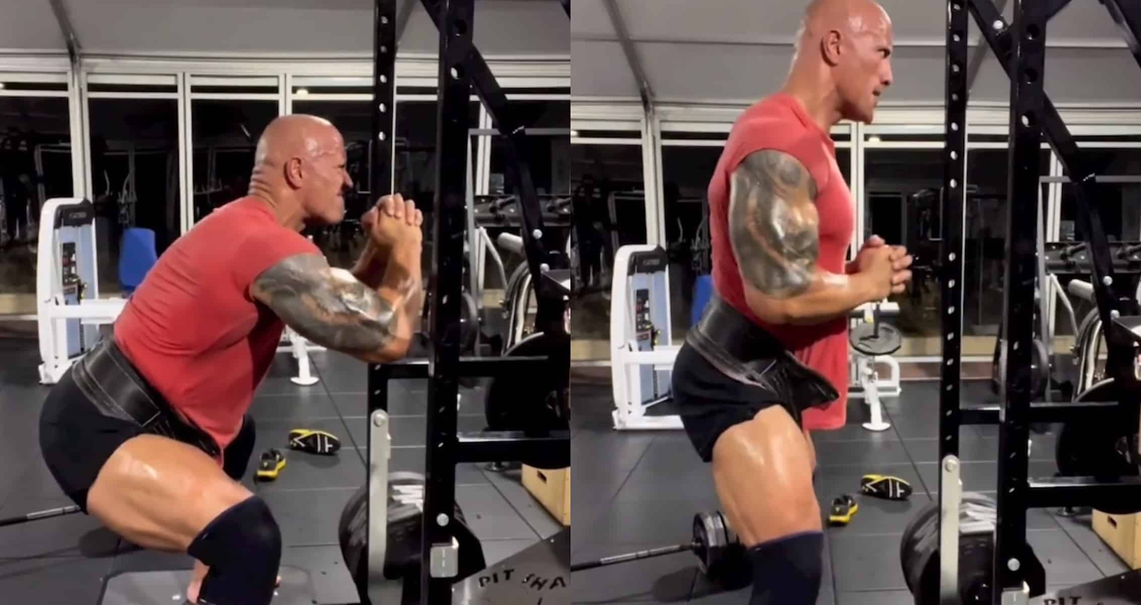 The Rock Shows How He Decompresses…With an Epic Leg Day Workout