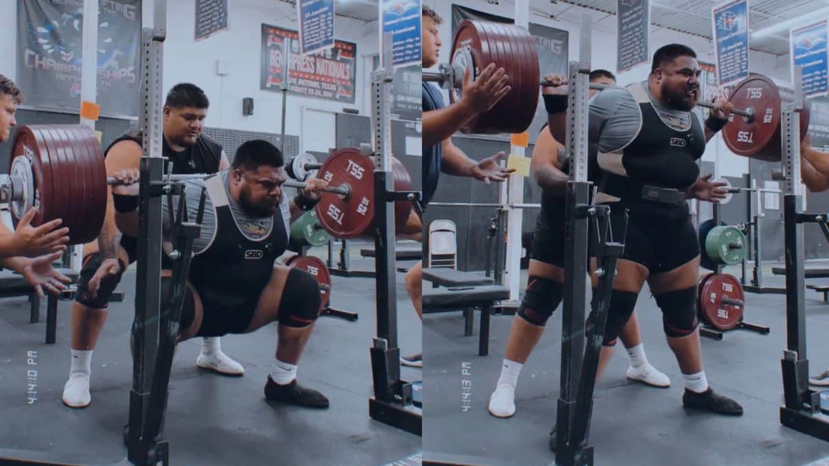 Powerlifter Jesus Olivares Smashes 435-kg (960-lb) Raw Squat Two-Rep PR In Training