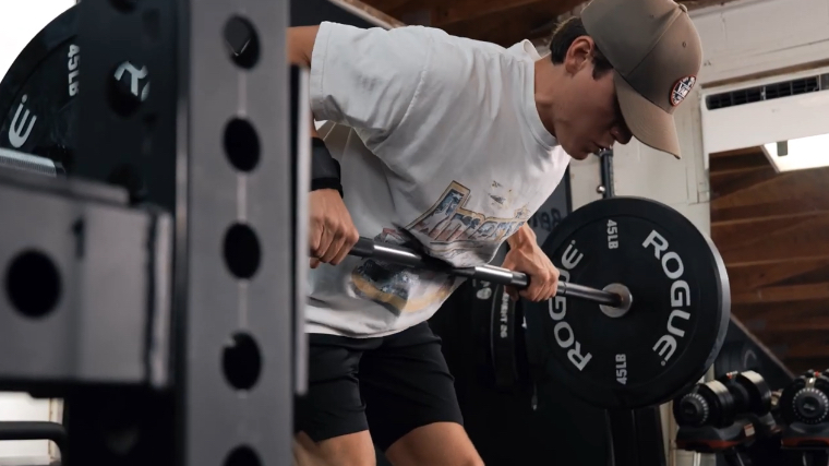 Jake Doing Barbell Rows with the Bells of Steel Barenaked Powerlifting Bar 2.0