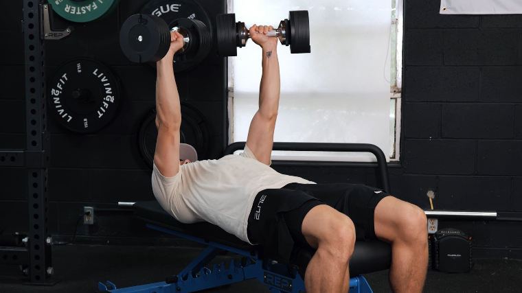 Jake Bench Pressing with the Snode Adjustable Dumbbells