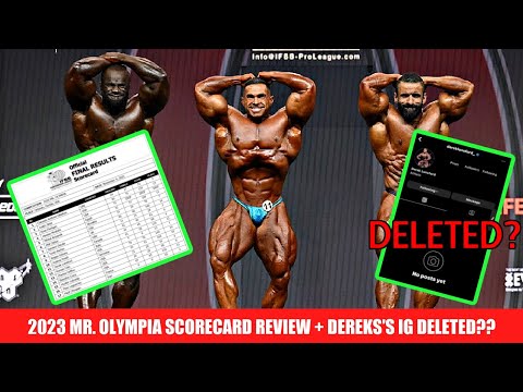 Derek Lunsford Deleted Instagram? + 2023 Olympia Scorecard Review + Hadi Choopan Apologizes