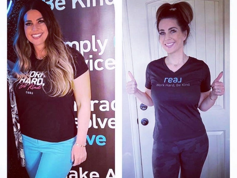 Lana Rodriguez before and after losing 20 pounds