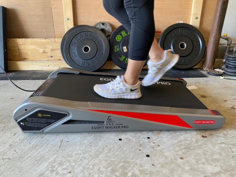 Our tester Kate on the EgoFit Walker