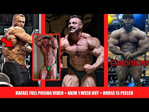 Rafael Brandao Full Posing Video 1 Week Out + Horse MD 273lbs PEELED + Is Akim Going to be ready?