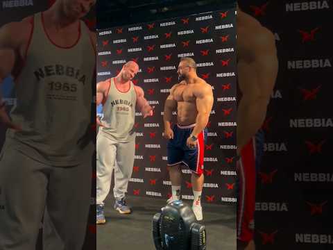 Behrouz Tabani vs Michal Krizo pose down at fibo 2024